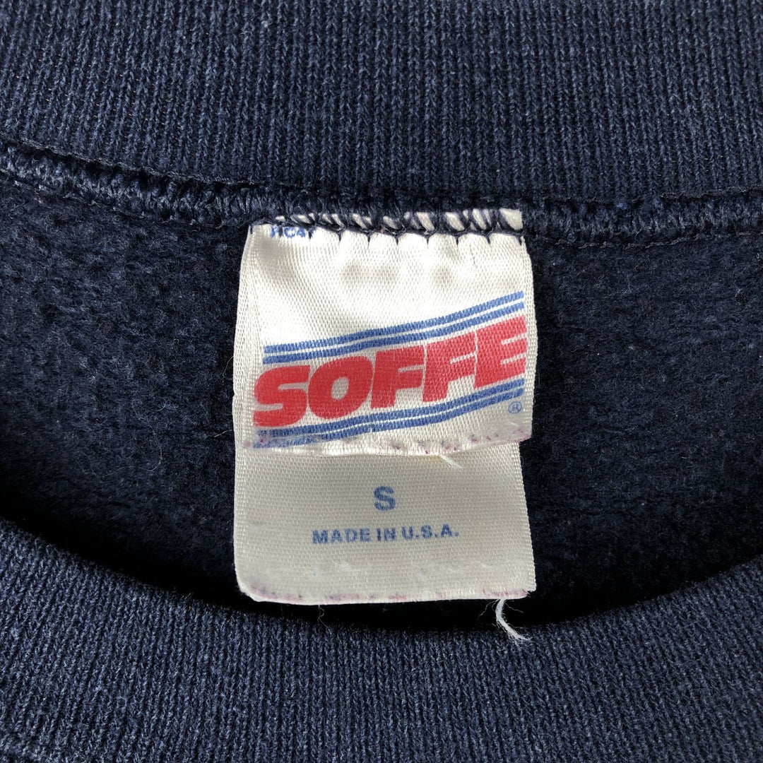 90'S Sofie US Navy Military Print Sweatshirt, Made in USA, Men's Size S (approx.) cotton navy blue type Vintage Second Hand
