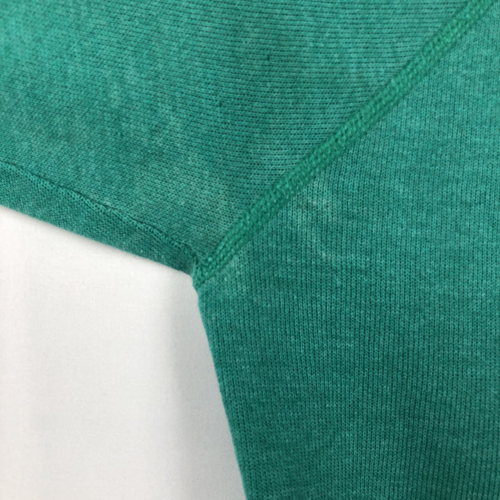 Vintage 1980'S Hanes blue tag print sweatshirt, made in the USA, size M, men's cotton Emerald green Vintage Second Hand