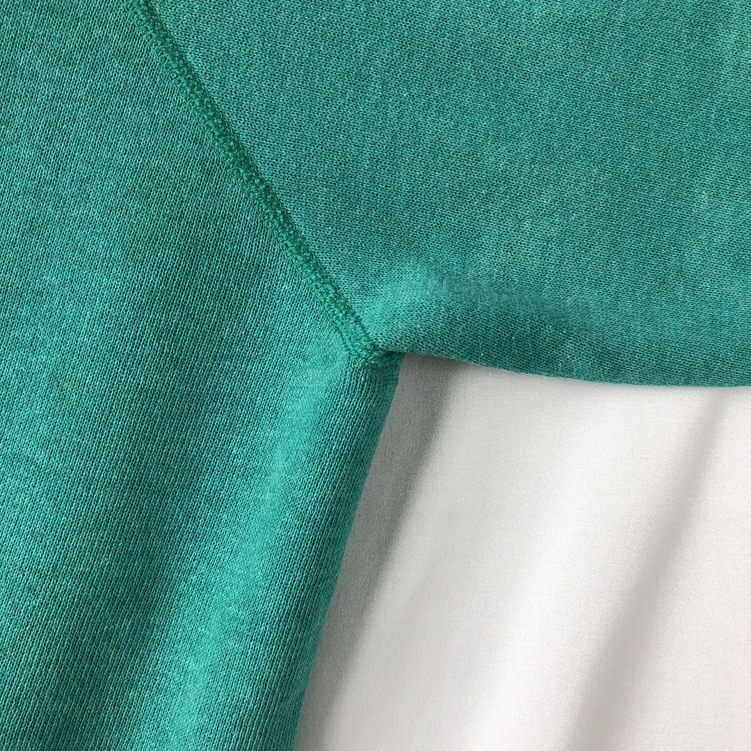 Vintage 1980'S Hanes blue tag print sweatshirt, made in the USA, size M, men's cotton Emerald green Vintage Second Hand