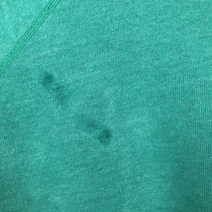 Vintage 1980'S Hanes blue tag print sweatshirt, made in the USA, size M, men's cotton Emerald green Vintage Second Hand