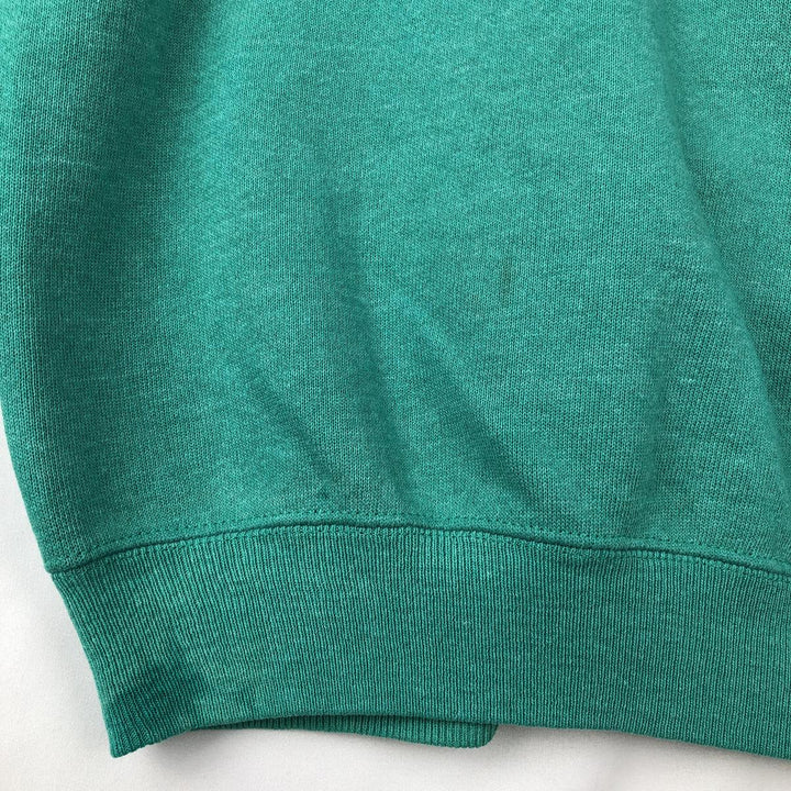 Vintage 1980'S Hanes blue tag print sweatshirt, made in the USA, size M, men's cotton Emerald green Vintage Second Hand