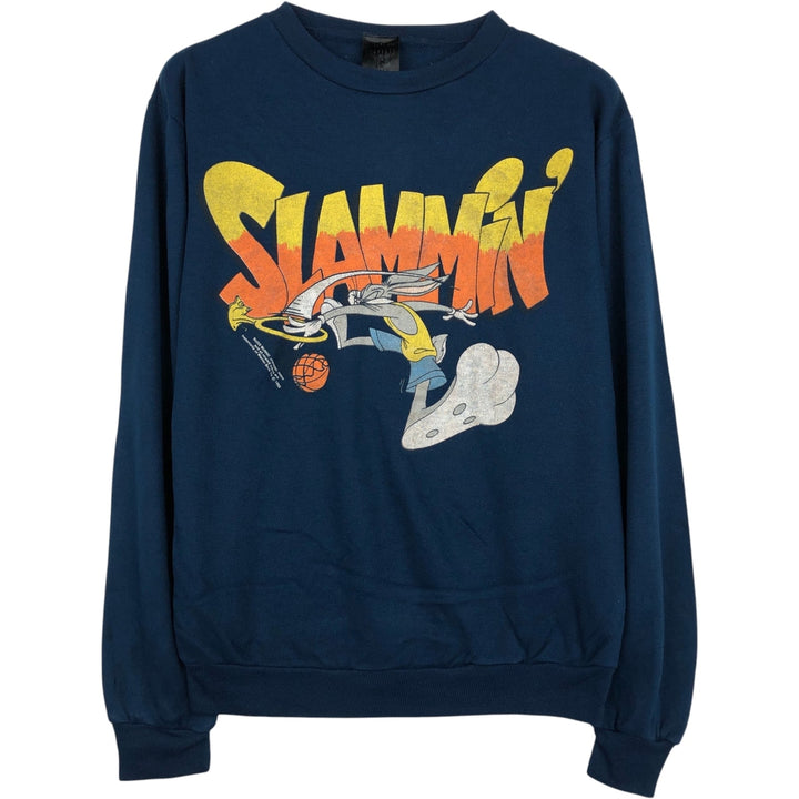 90'S Looney Tunes Bugs Bunny Character Sweatshirt, Women's Size M (approx.), Vintage acrylic navy blue type Vintage Second Hand