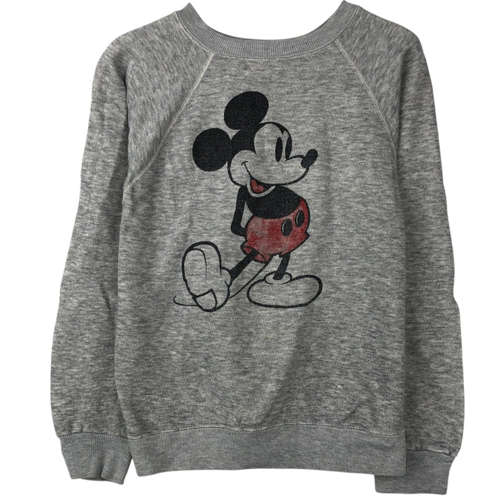 1980'S Disney Mickey Mouse Cropped Character Sweatshirt, Men's Size S (approx.), Vintage acrylic gray type Vintage Second Hand