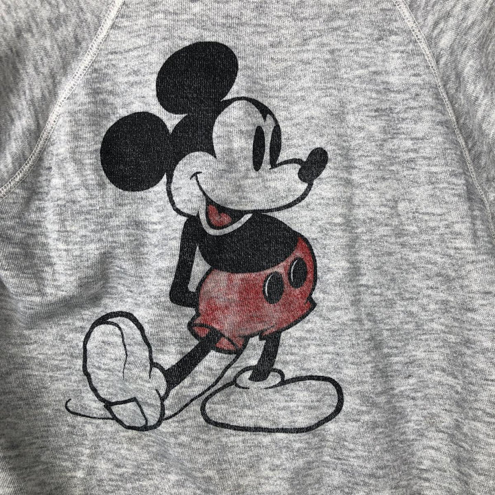 1980'S Disney Mickey Mouse Cropped Character Sweatshirt, Men's Size S (approx.), Vintage acrylic gray type Vintage Second Hand