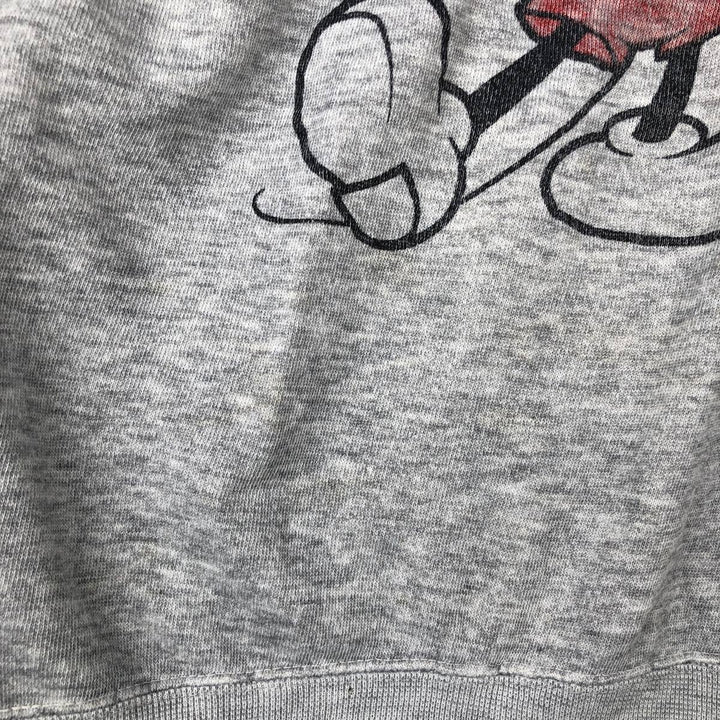 1980'S Disney Mickey Mouse Cropped Character Sweatshirt, Men's Size S (approx.), Vintage acrylic gray type Vintage Second Hand