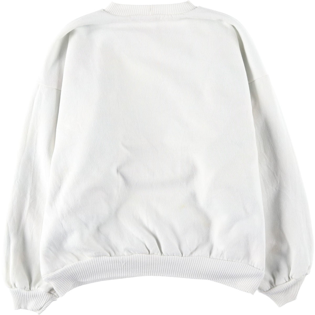 90'S Mickey Mouse Reversible All-Over Print Character Sweatshirt (Women's Size XL) unclear white type Vintage Second Hand