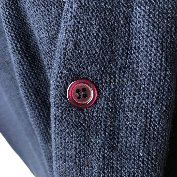 Vintage 80'S Jantzen acrylic knit cardigan, made in the USA, size M for men acrylic navy blue type Vintage Second Hand