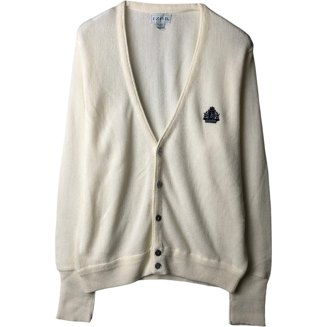 90'S IZOD Acrylic Knit Cardigan, Men's Size M (approx.), Vintage acrylic unbleached Vintage Second Hand