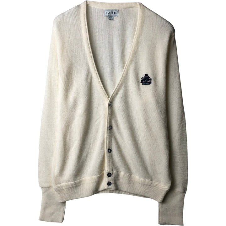 90'S IZOD Acrylic Knit Cardigan, Men's Size M (approx.), Vintage acrylic unbleached Vintage Second Hand