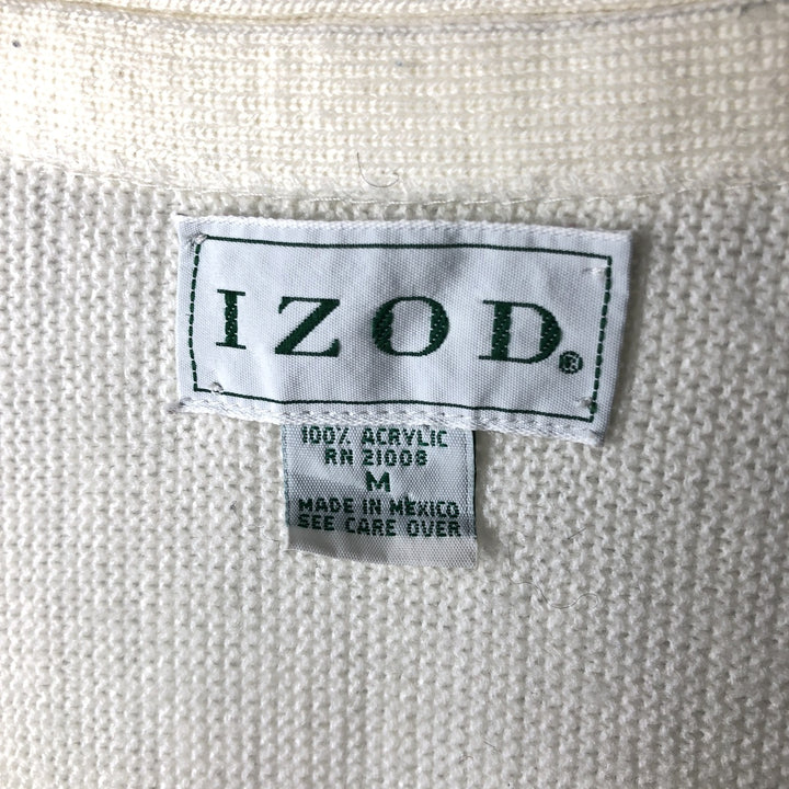 90'S IZOD Acrylic Knit Cardigan, Men's Size M (approx.), Vintage acrylic unbleached Vintage Second Hand