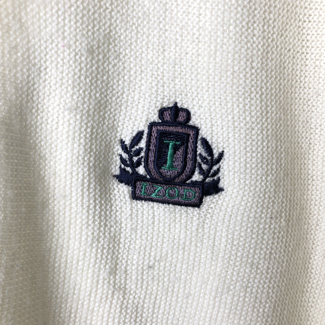 90'S IZOD Acrylic Knit Cardigan, Men's Size M (approx.), Vintage acrylic unbleached Vintage Second Hand