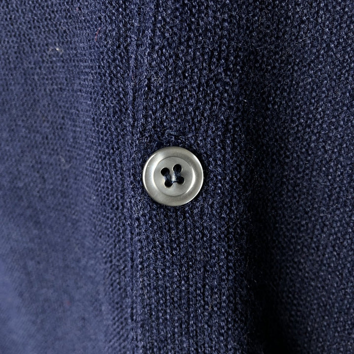 Vintage 80s-90'S Arnold Palmer acrylic knit cardigan, made in the USA, size L, men's acrylic navy blue type Vintage Second Hand