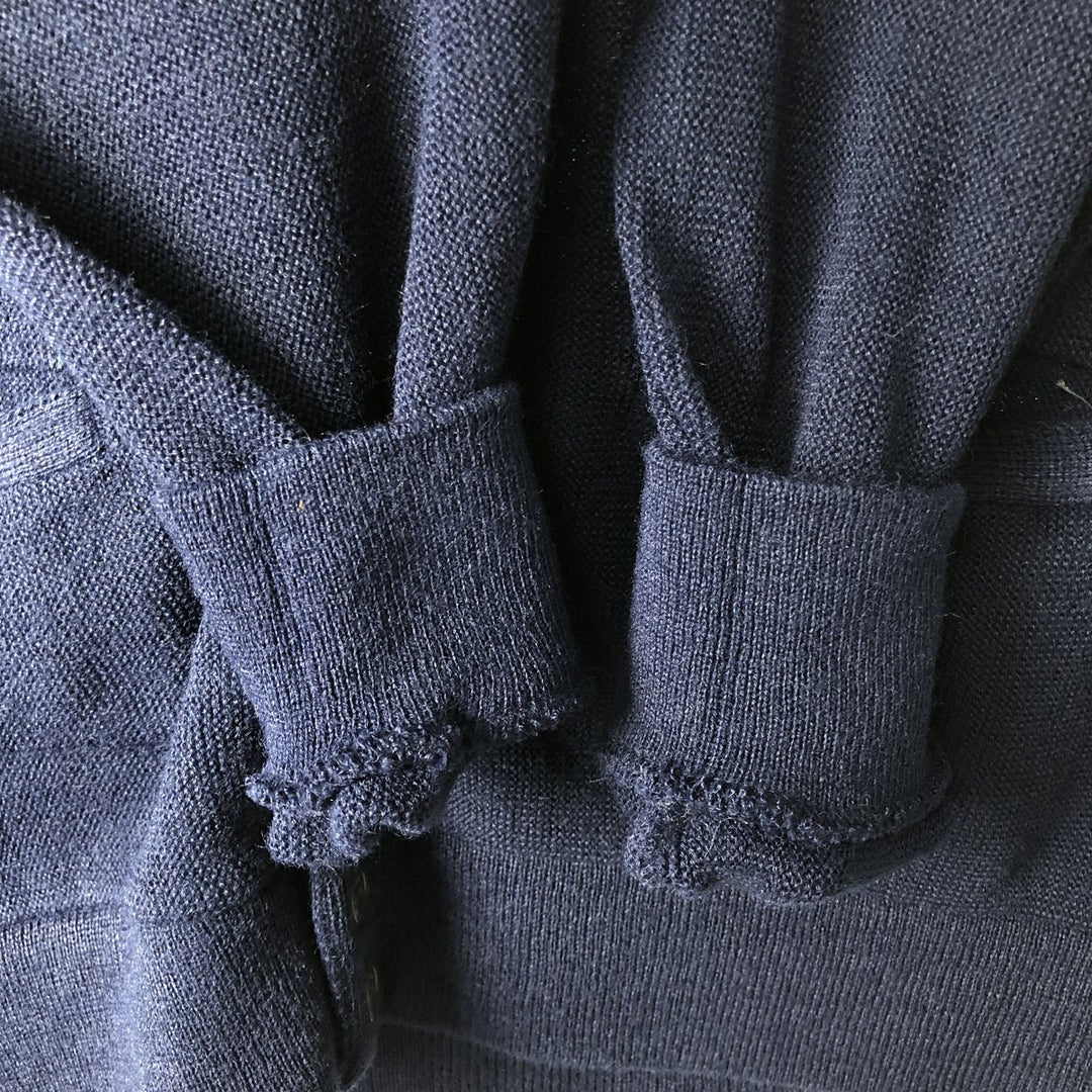 Vintage 80s-90'S Arnold Palmer acrylic knit cardigan, made in the USA, size L, men's acrylic navy blue type Vintage Second Hand
