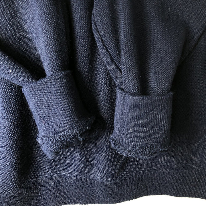 Vintage 80s-90'S Arnold Palmer acrylic knit cardigan, made in the USA, size L, men's acrylic navy blue type Vintage Second Hand