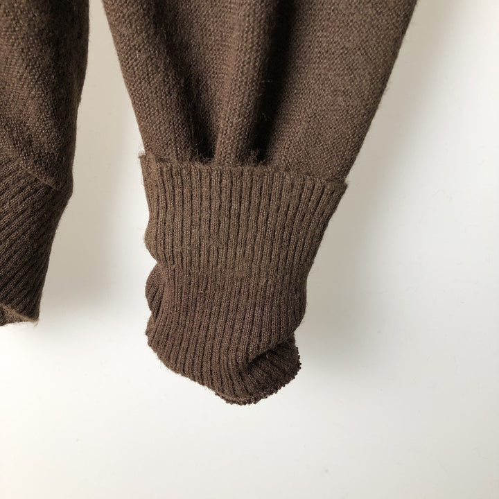 Robert Bruce Alpaca Knit Cardigan, Made in USA, Men's Size M acrylic brown type Vintage Second Hand
