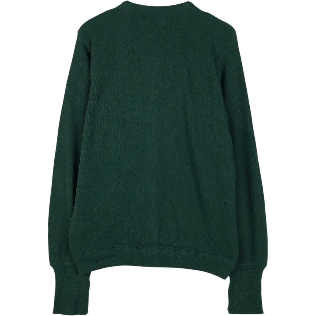 90'S IZOD acrylic knit cardigan, made in the USA, men's size L, vintage acrylic green type Vintage Second Hand