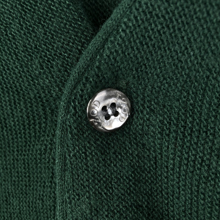 90'S IZOD acrylic knit cardigan, made in the USA, men's size L, vintage acrylic green type Vintage Second Hand