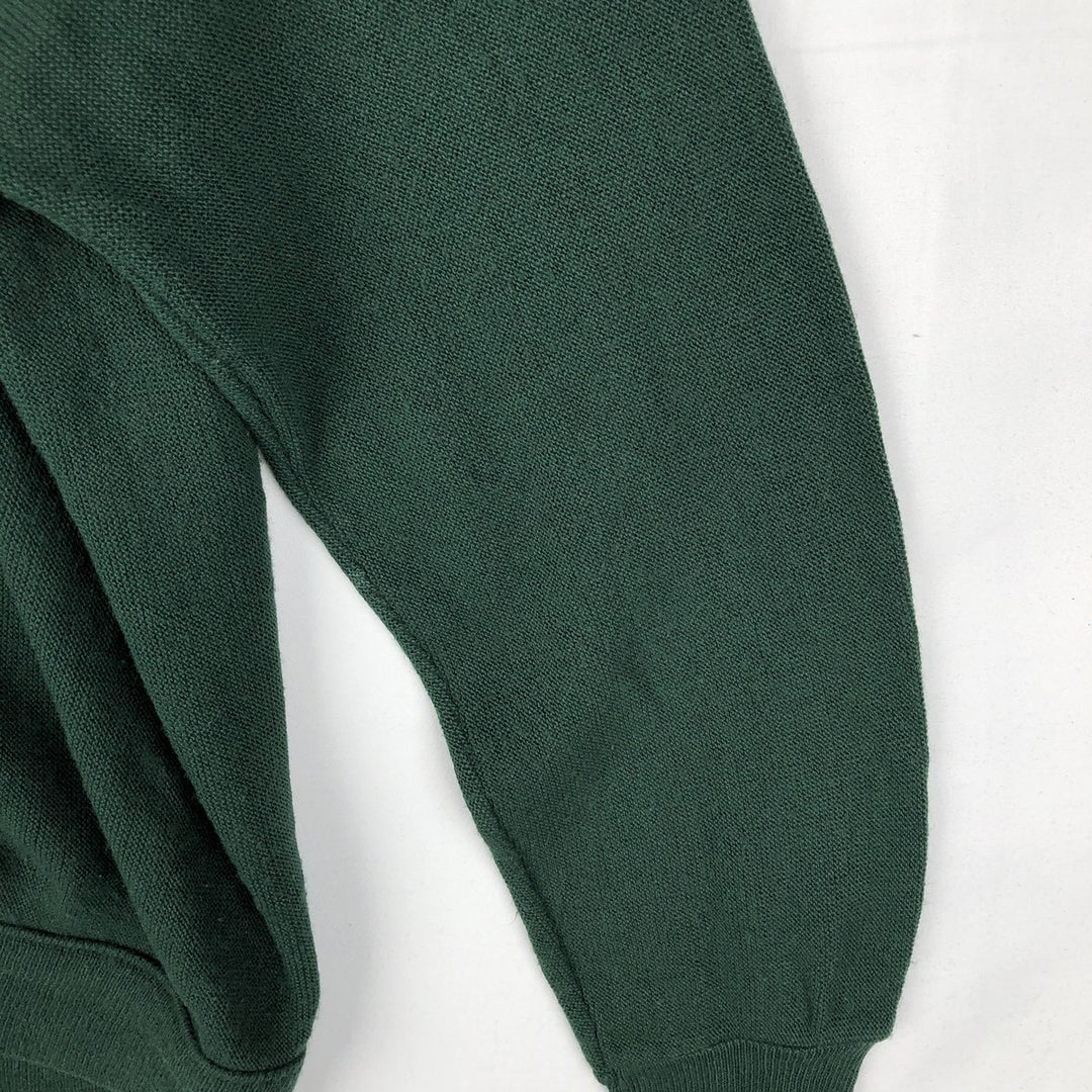 90'S IZOD acrylic knit cardigan, made in the USA, men's size L, vintage acrylic green type Vintage Second Hand