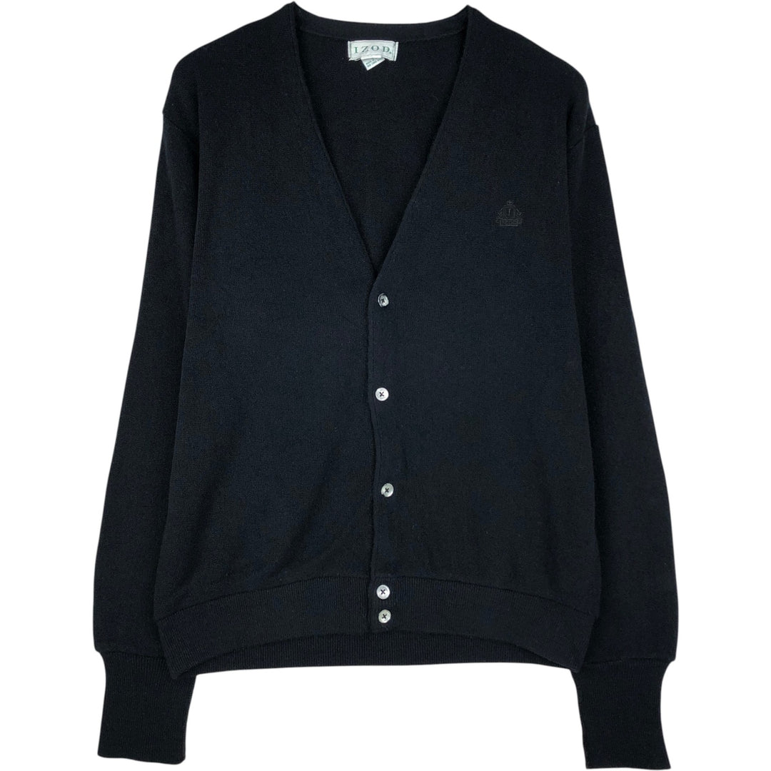 Vintage IZOD acrylic knit cardigan, made in the USA, size L, men's. acrylic navy blue type Vintage Second Hand