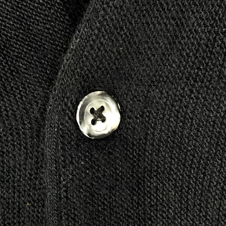Vintage IZOD acrylic knit cardigan, made in the USA, size L, men's. acrylic navy blue type Vintage Second Hand