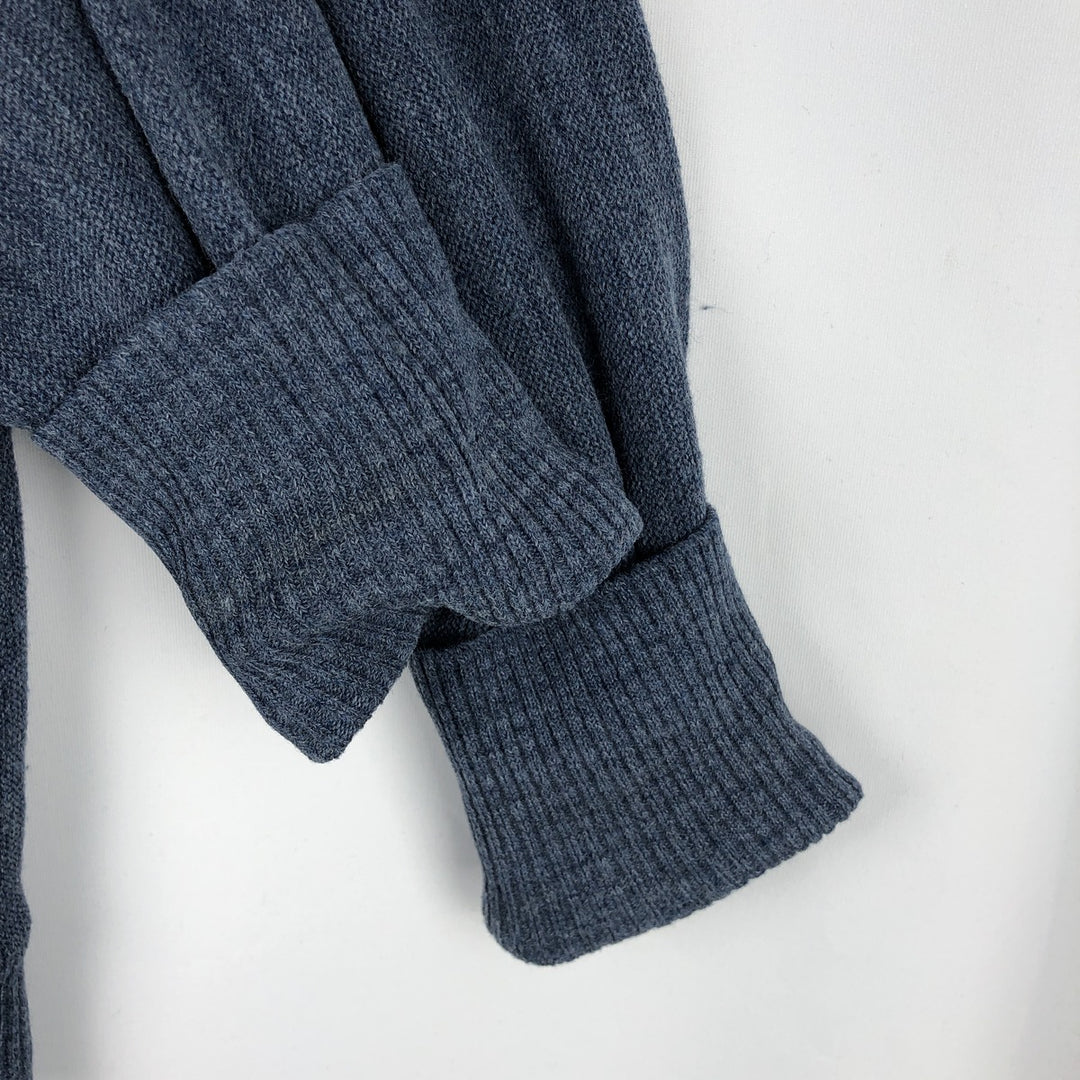 Vintage 1970s-1980'S Robert Bruce Arnold Palmer acrylic knit cardigan, made in the USA, size L, men's acrylic Navy blue Vintage Second Hand