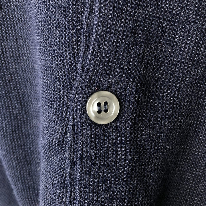 80s-90'S Arnold Palmer Acrylic Knit Cardigan, Made in USA, Men's Size L (Equivalent), Vintage acrylic navy blue type Vintage Second Hand
