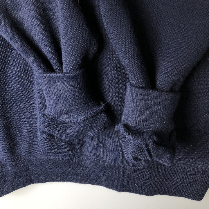 80s-90'S Arnold Palmer Acrylic Knit Cardigan, Made in USA, Men's Size L (Equivalent), Vintage acrylic navy blue type Vintage Second Hand