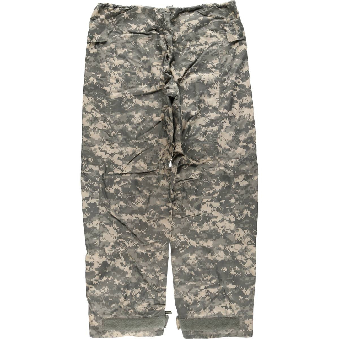 2000'S US Military Issue Camouflage Pattern ACU Digital Camo Military Rain Pants, Made in USA, MEDIUM (Men's M equivalent) unclear gray type Vintage Second Hand
