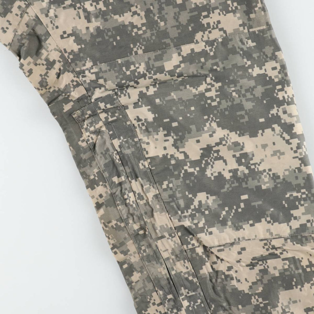 2000'S US Military Issue Camouflage Pattern ACU Digital Camo Military Rain Pants, Made in USA, MEDIUM (Men's M equivalent) unclear gray type Vintage Second Hand