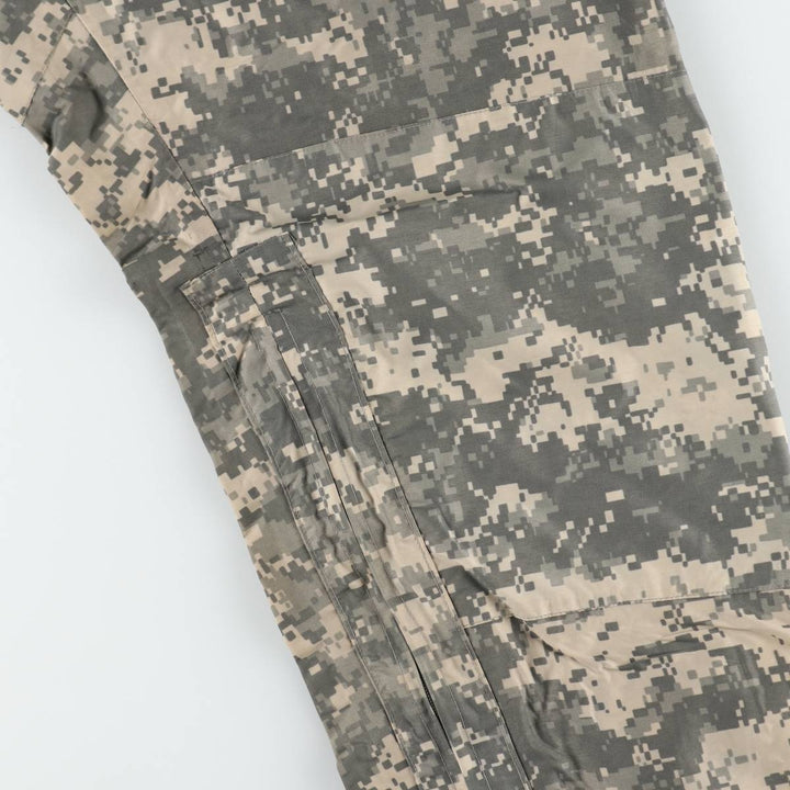 2000'S US Military Issue Camouflage Pattern ACU Digital Camo Military Rain Pants, Made in USA, MEDIUM (Men's M equivalent) unclear gray type Vintage Second Hand