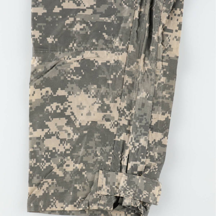 2000'S US Military Issue Camouflage Pattern ACU Digital Camo Military Rain Pants, Made in USA, MEDIUM (Men's M equivalent) unclear gray type Vintage Second Hand