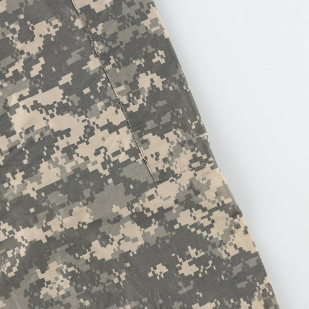 2000'S US Military Issue Camouflage Pattern ACU Digital Camo Military Rain Pants, Made in USA, MEDIUM (Men's M equivalent) unclear gray type Vintage Second Hand