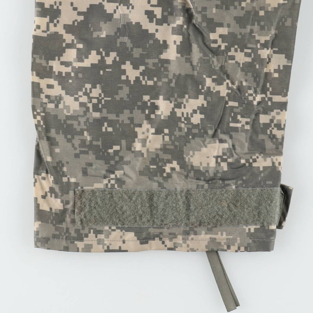 2000'S US Military Issue Camouflage Pattern ACU Digital Camo Military Rain Pants, Made in USA, MEDIUM (Men's M equivalent) unclear gray type Vintage Second Hand