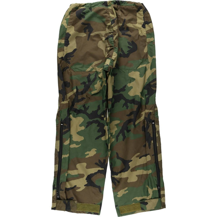 Camouflage Woodland Camo GORE-TEX Military Overpants, Men's XL (approx.) unclear Khaki type Vintage Second Hand