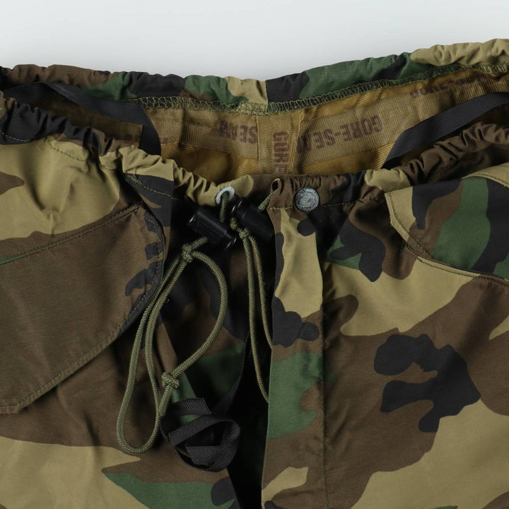 Camouflage Woodland Camo GORE-TEX Military Overpants, Men's XL (approx.) unclear Khaki type Vintage Second Hand