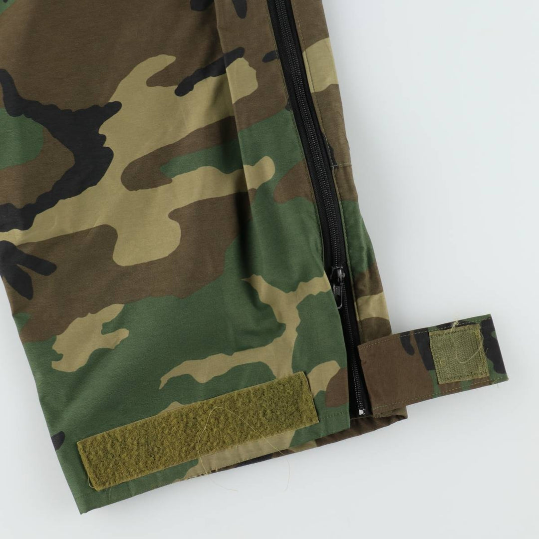 Camouflage Woodland Camo GORE-TEX Military Overpants, Men's XL (approx.) unclear Khaki type Vintage Second Hand