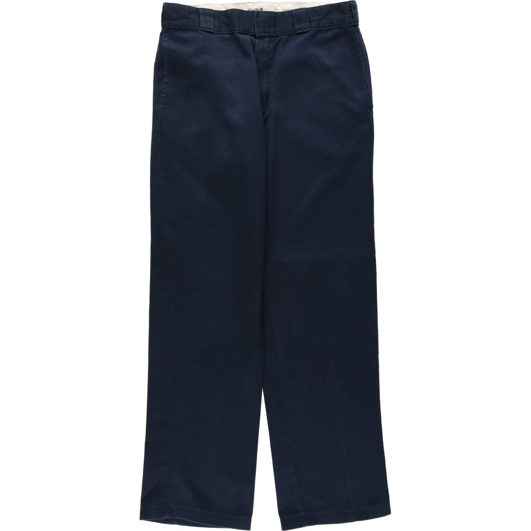 Dickies 874 Original Fit Work Pants for Men, W32 equivalent polyester navy blue type Vintage Second Hand