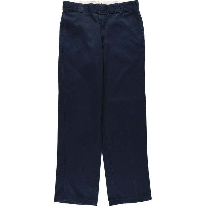Dickies 874 Original Fit Work Pants for Men, W32 equivalent polyester navy blue type Vintage Second Hand