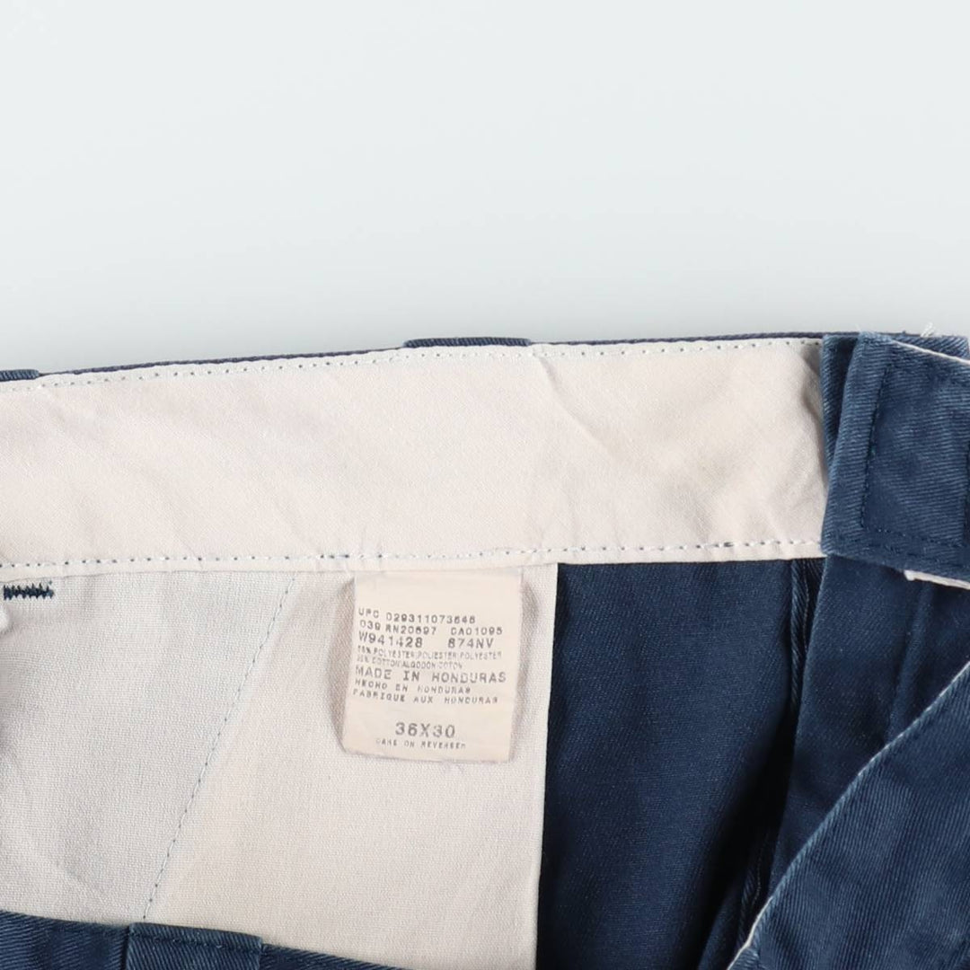 Dickies 874 Work Pants, Men's, Size W36 polyester navy blue type Vintage Second Hand