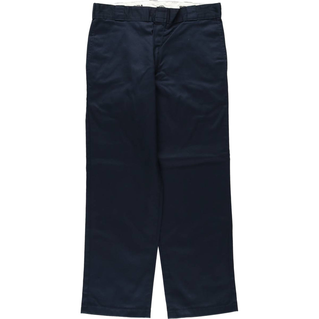 Dickies 874 Original Fit Work Pants, Men's, Size W34 polyester navy blue type Vintage Second Hand