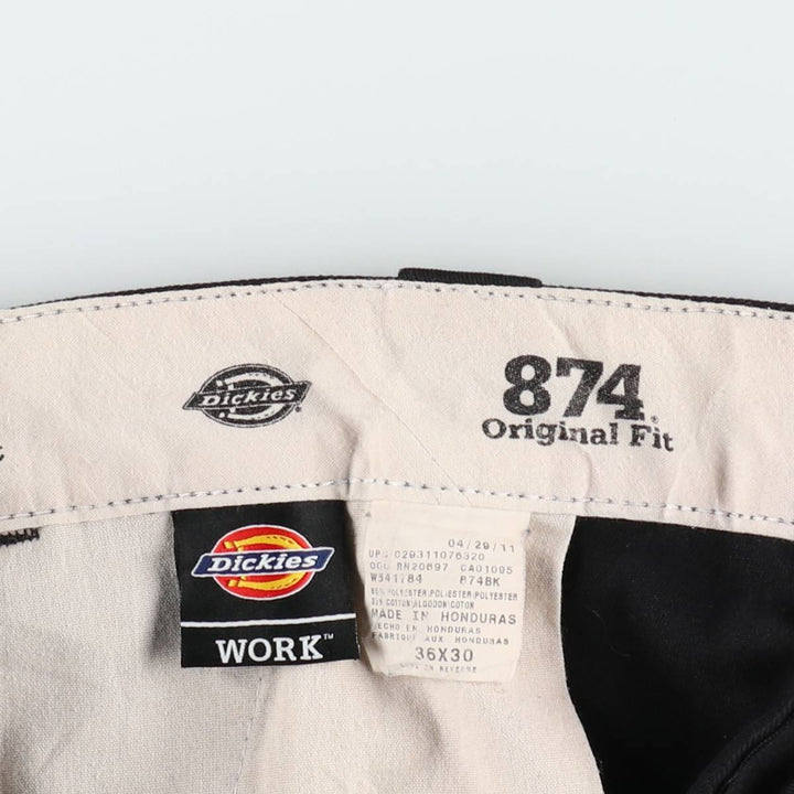 2000'S Dickies 874 Original Fit Work Pants, Men's W35 (approx.) polyester black type Vintage Second Hand