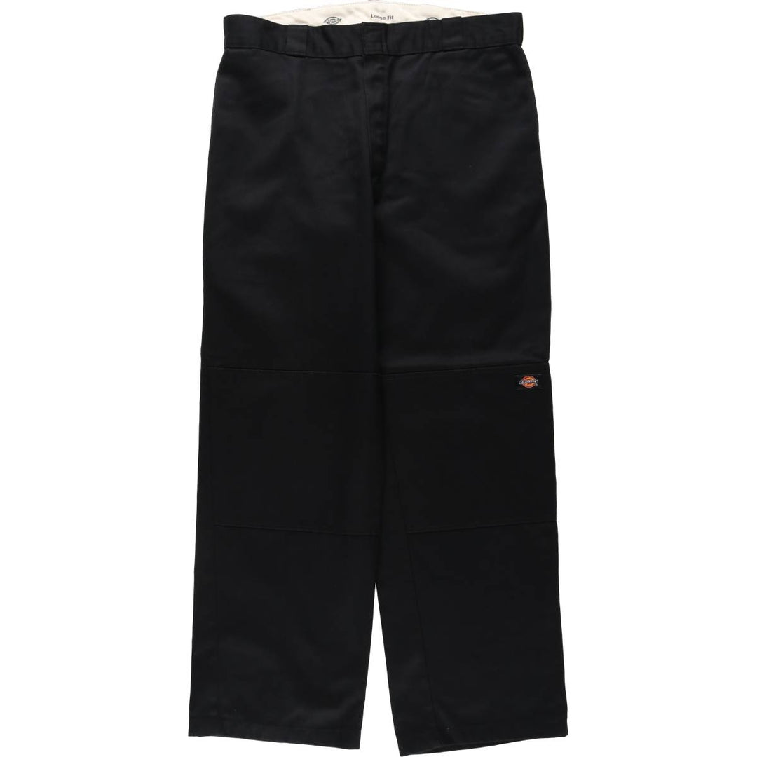 Dickies Loose Fit Double Knee Work Pants, Men's, Size W37 polyester black type Vintage Second Hand