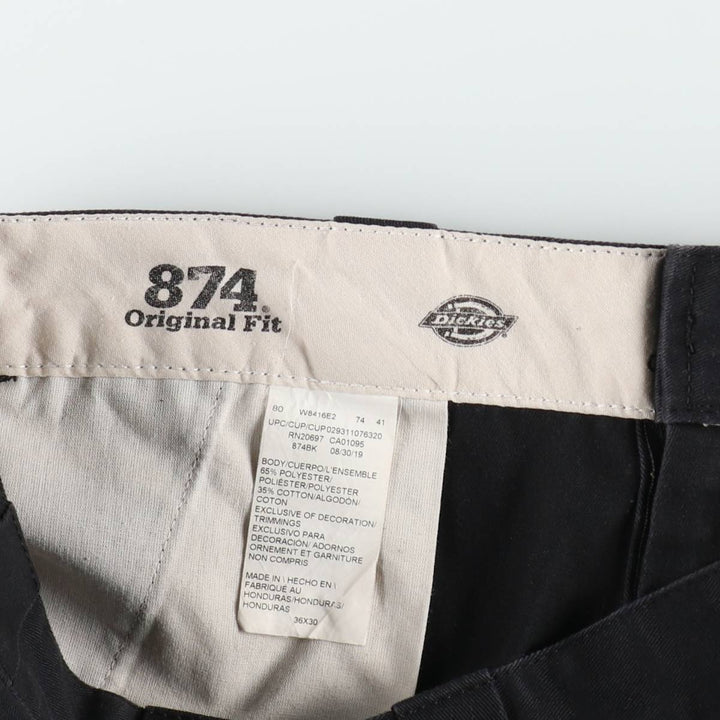 Dickies 874 Original Fit Work Pants for Men, W36 polyester black type Vintage Second Hand