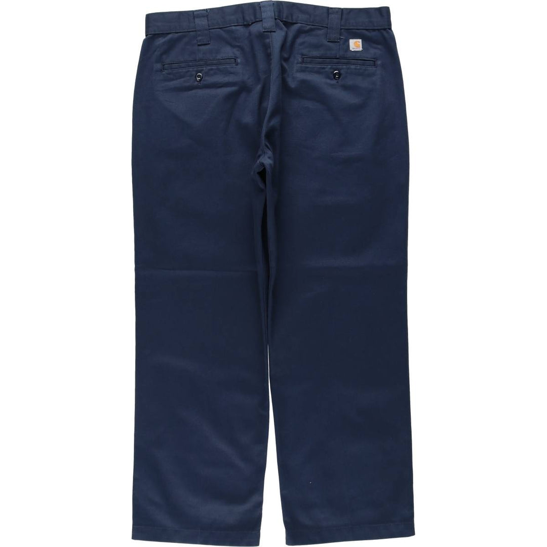 Carhartt Work Pants Men's W37 unclear navy blue type Vintage Second Hand