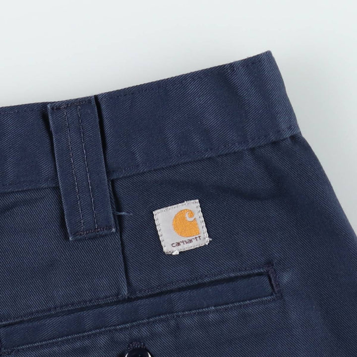 Carhartt Work Pants Men's W37 unclear navy blue type Vintage Second Hand