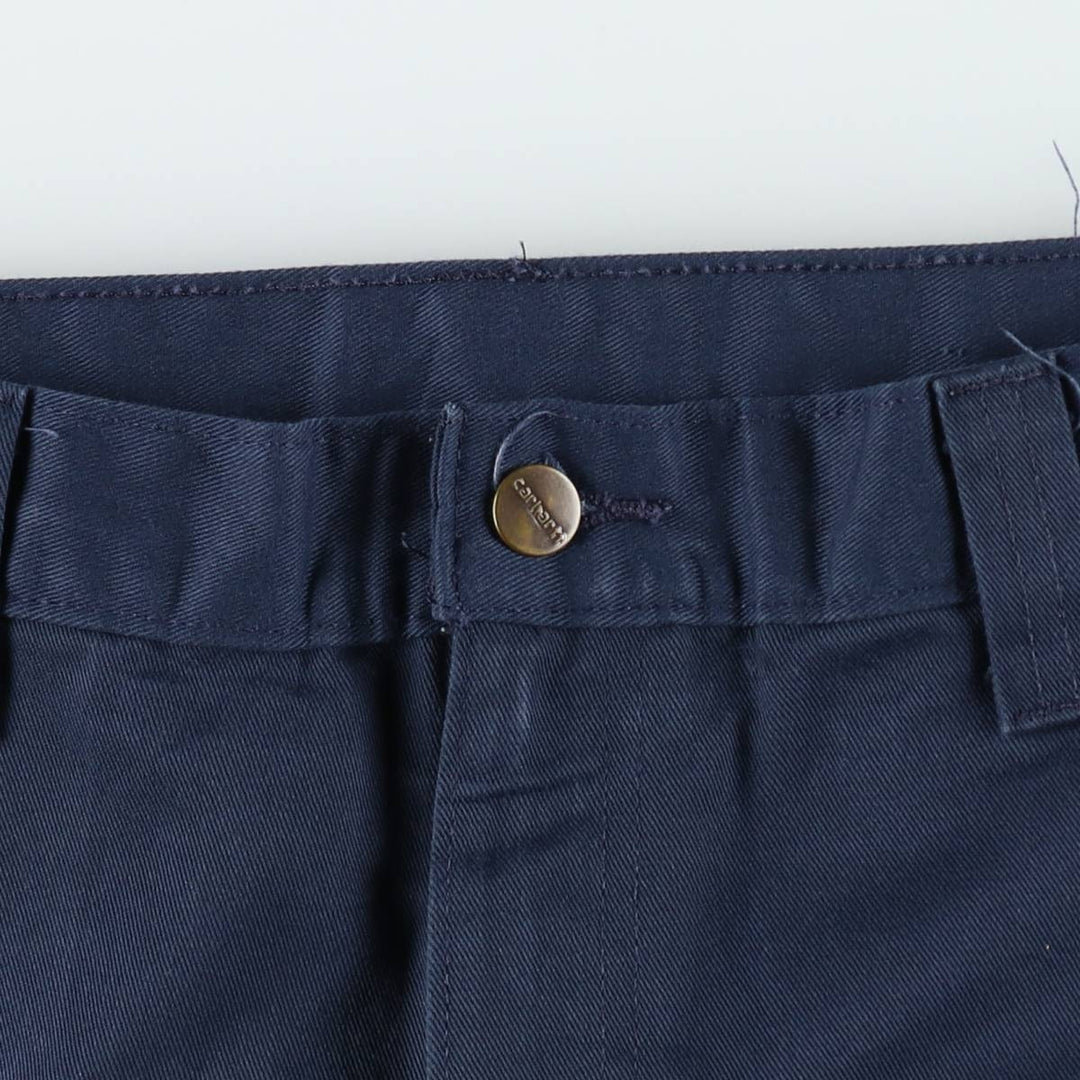 Carhartt Work Pants Men's W37 unclear navy blue type Vintage Second Hand
