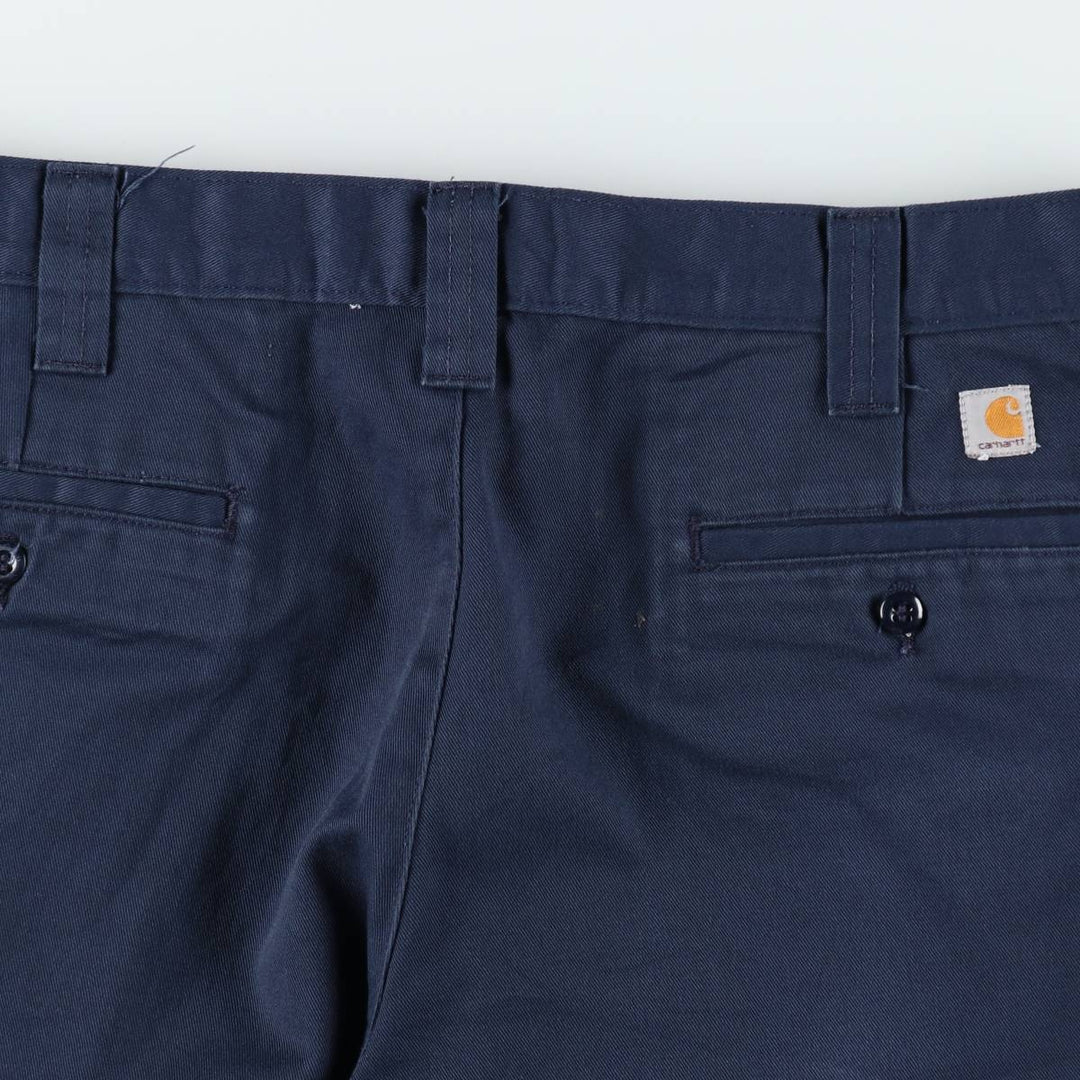 Carhartt Work Pants Men's W37 unclear navy blue type Vintage Second Hand