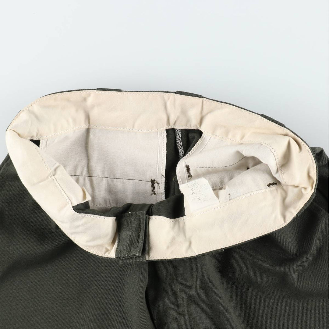 Double-knee work pants, men's size W30 equivalent. unclear green type Vintage Second Hand