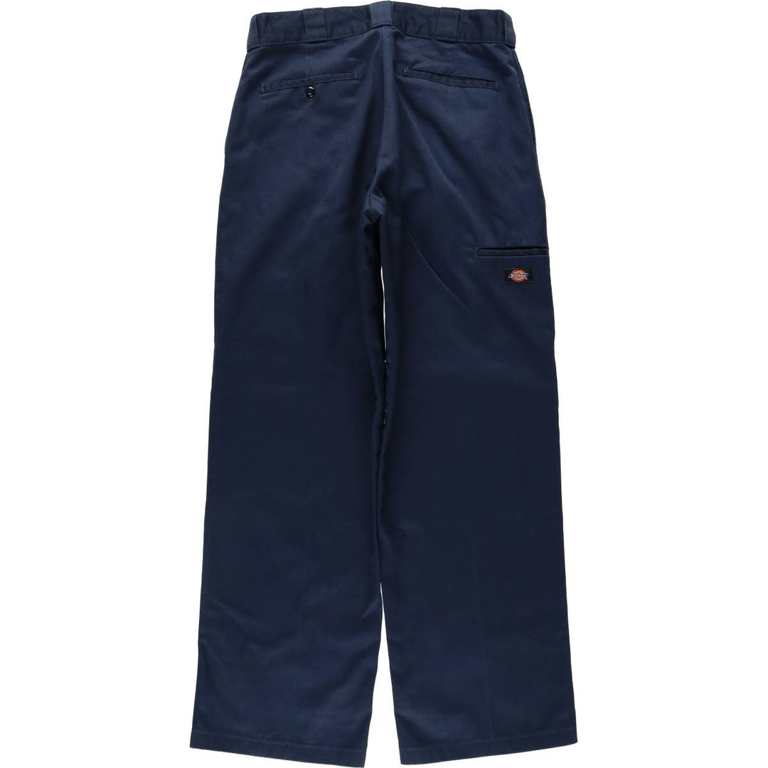 Dickies Loose Fit Double Knee Work Pants Men's W34 polyester navy blue type Vintage Second Hand