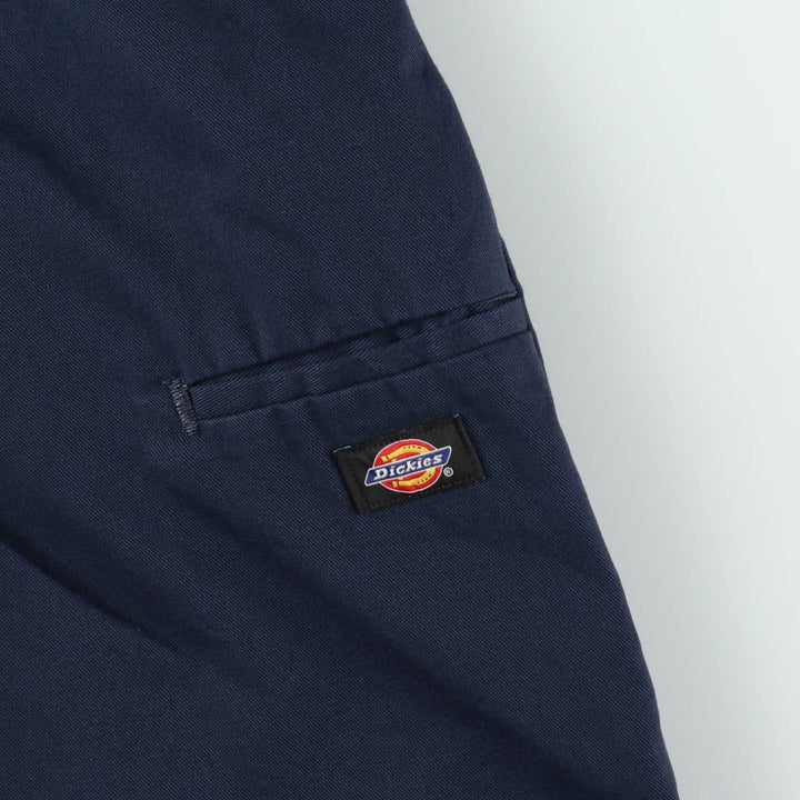 Dickies Loose Fit Double Knee Work Pants Men's W34 polyester navy blue type Vintage Second Hand